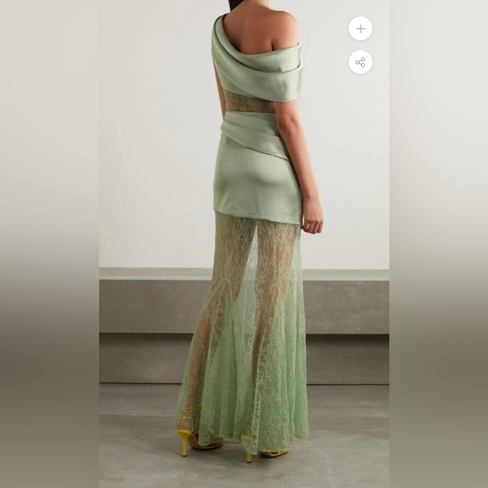 Rasario floral lace detail one-shoulder dress - Picture 3 of 3